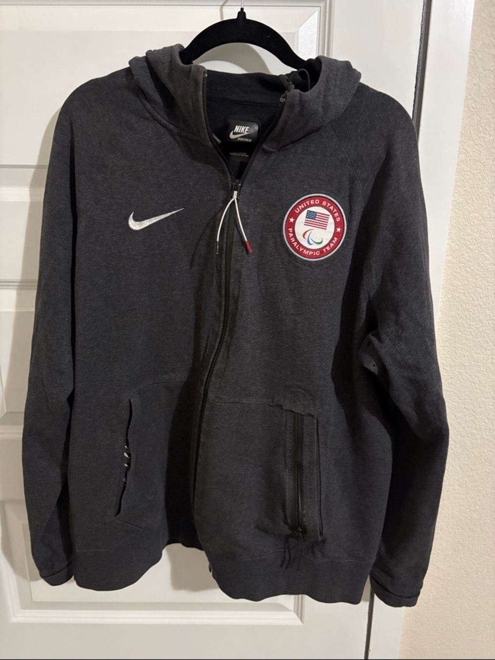 Nike Women’s Charcoal Gray Paralympic Team Full-Zip Hoodie